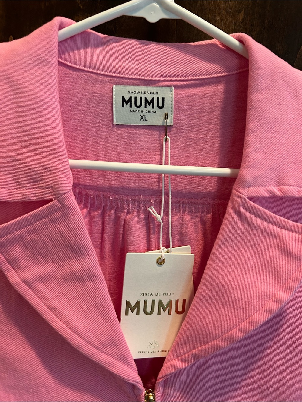 Show Me Your Mumu Pink Collared Romper - Picture 2 of 8